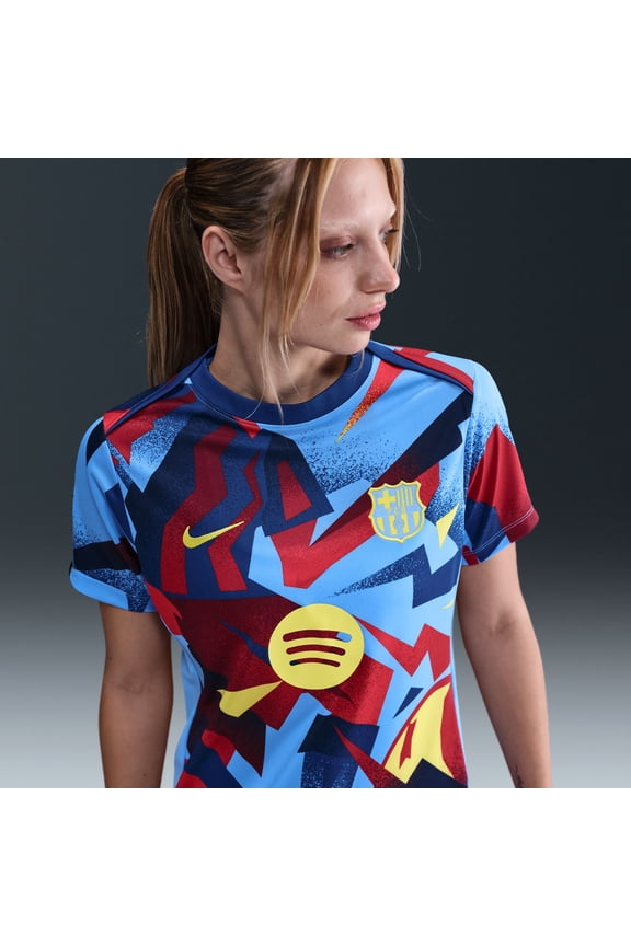 Women's Nike Blue Barcelona 2025/26 Academy Pro Pre-Match Performance Dri-FIT Top