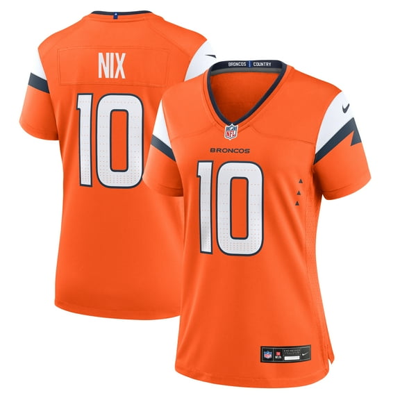 Women's Nike Bo Nix Orange Denver Broncos Game Jersey