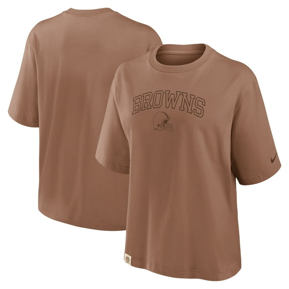 Women's Nike Brown Cleveland Browns Glory Arch Boxy T-Shirt