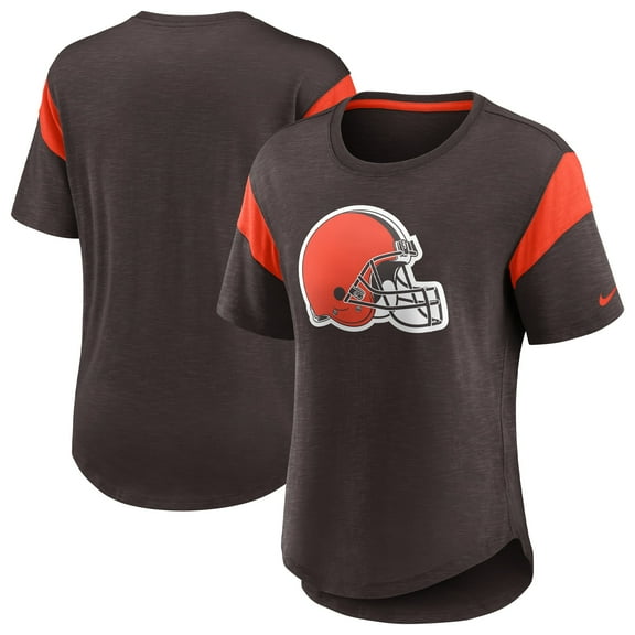 Women's Nike Brown Cleveland Browns Primary Logo Fashion Top