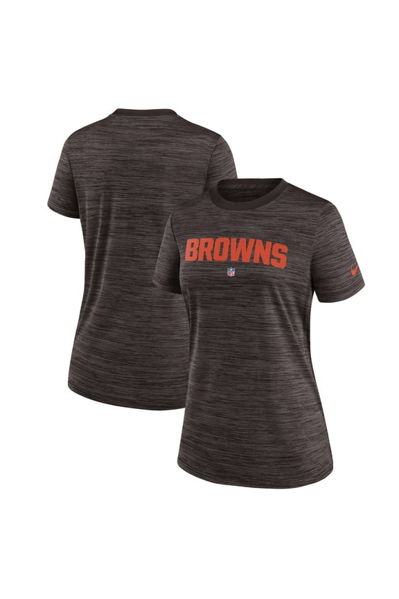 Women's Nike Brown Cleveland Browns Sideline Velocity Performance T-Shirt
