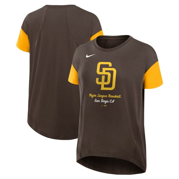 Women's Nike Brown San Diego Padres Flowy Fashion Tri-Blend Dri-FIT T-Shirt