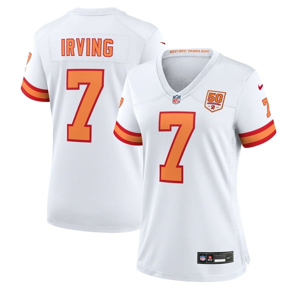 Women's Nike Bucky Irving White '76 Tampa Bay Buccaneers 50th Season Game Jersey