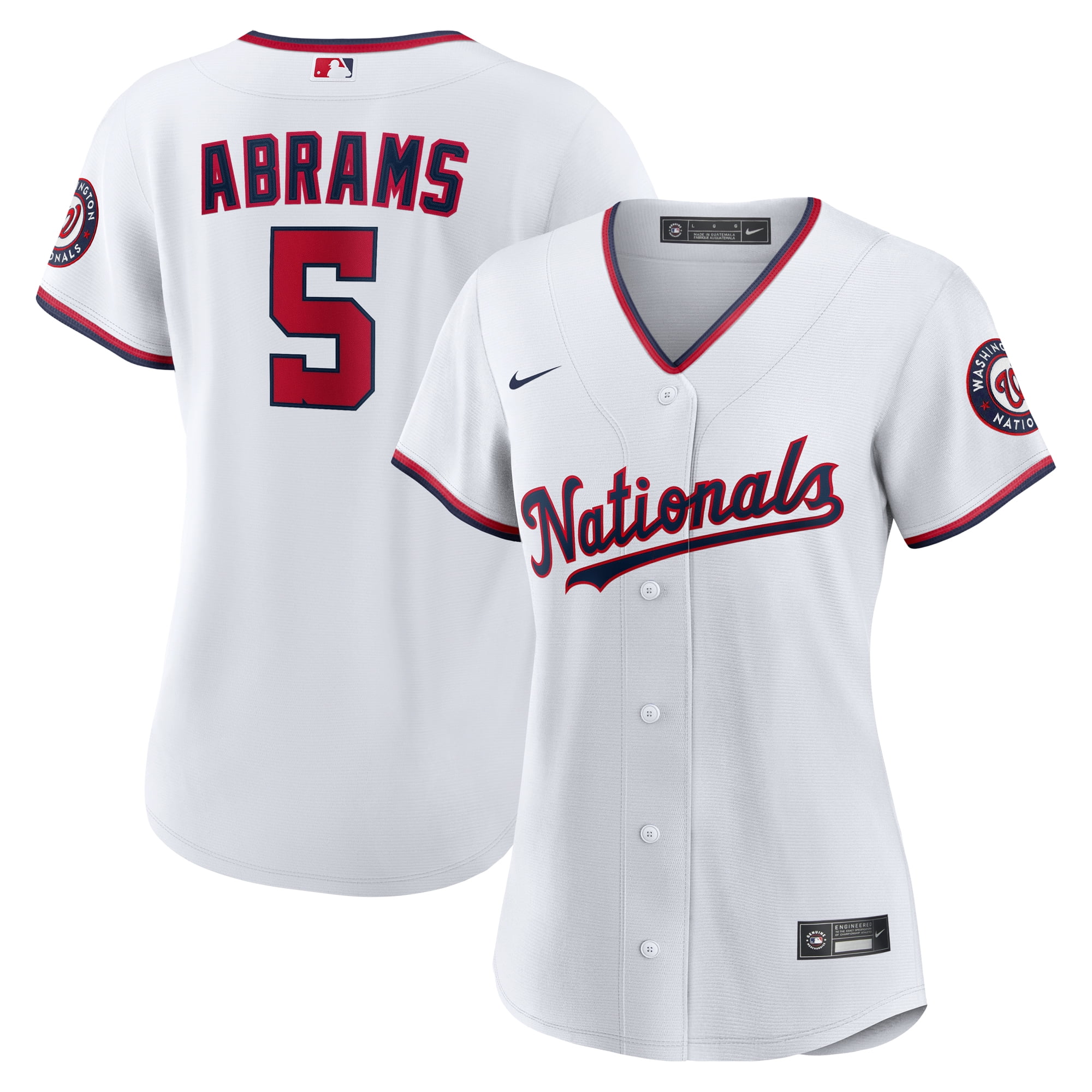 Women's Nike CJ Abrams White Washington Nationals Home Replica
