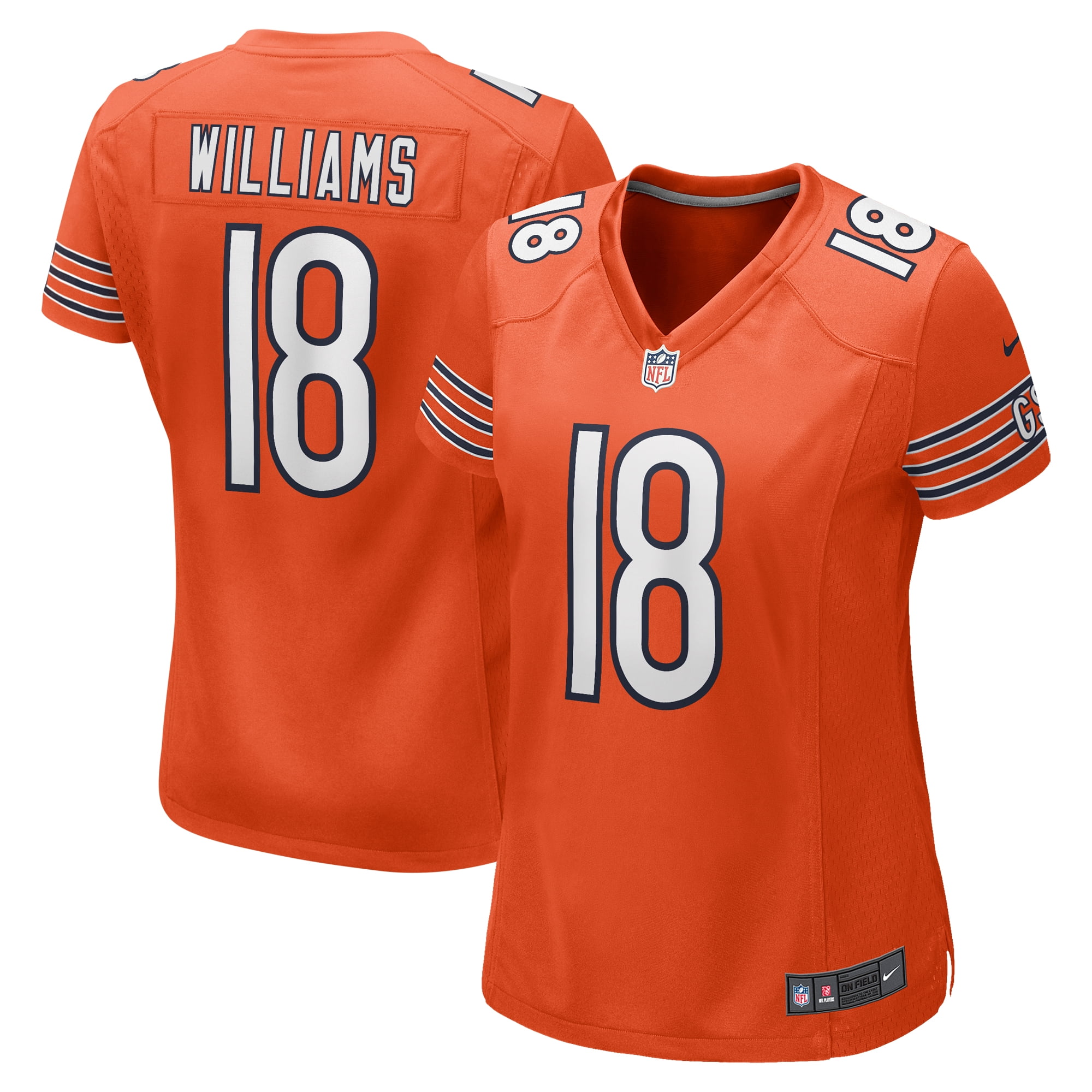 Women s Nike Caleb Williams Orange Chicago Bears Alternate Game Jersey Walmart