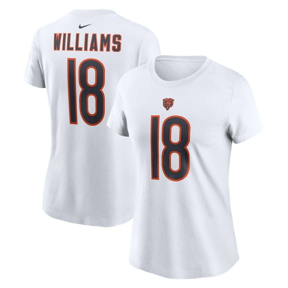 Women's Nike Caleb Williams White Chicago Bears  Name & Number T-Shirt
