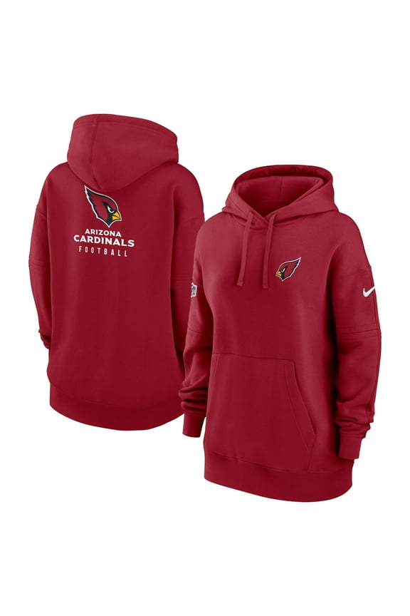 Women's Nike Cardinal Arizona Cardinals 2023 Sideline Club Fleece Pullover Hoodie