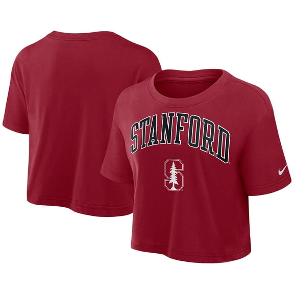 Women's Nike Cardinal Stanford Cardinal Athletic Prep Arch Dri-FIT Cropped T-Shirt