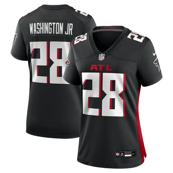 Women's Nike Carlos Washington Jr. Black Atlanta Falcons Team Game Jersey
