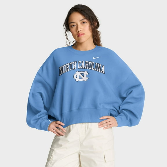 Women's Nike Carolina Blue North Carolina Tar Heels Oversized Phoenix Arch Pullover Sweatshirt