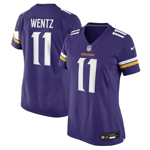 Women's Nike Carson Wentz  Purple Minnesota Vikings Team Game Jersey