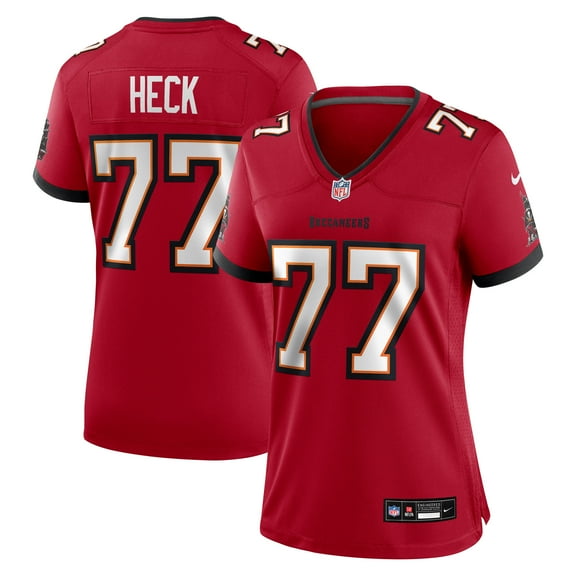 Women's Nike Charlie Heck  Red Tampa Bay Buccaneers Team Game Jersey