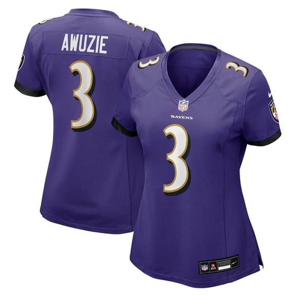 Women's Nike Chidobe Awuzie  Purple Baltimore Ravens Team Game Jersey