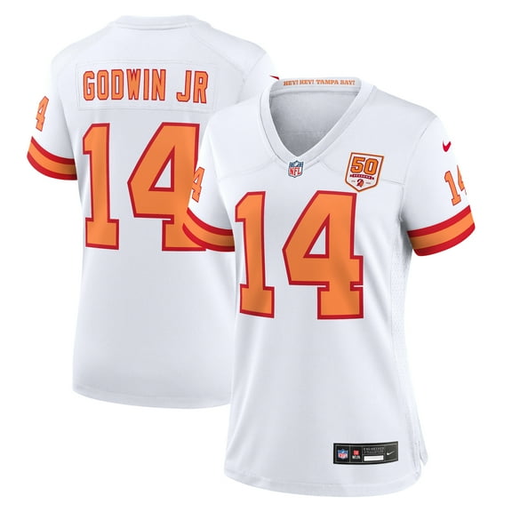 Women's Nike Chris Godwin Jr. White '76 Tampa Bay Buccaneers 50th Season Game Jersey