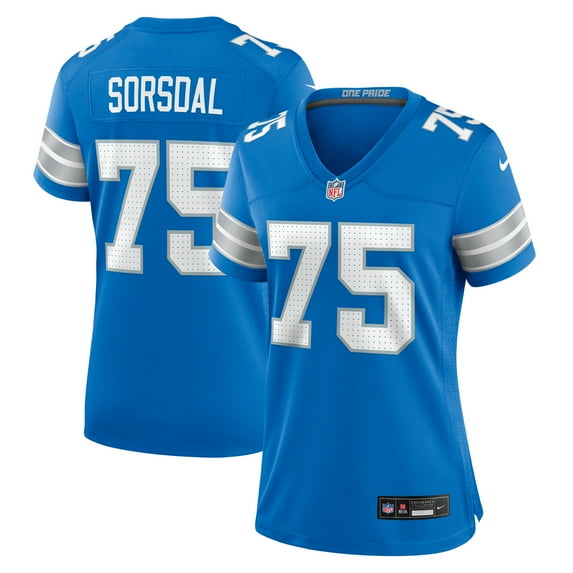 Women's Nike Colby Sorsdal Blue Detroit Lions Team Game Jersey