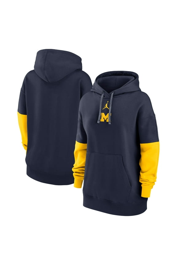 Women's Nike Navy Michigan Wolverines 2024 Sideline Essential Hoodie