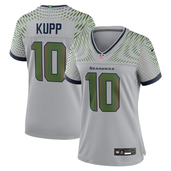 Women's Nike Cooper Kupp-Wolf Gray Seattle Seahawks 2025 Rivalries Collection Game Jersey