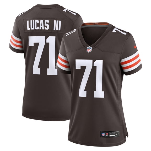 Women's Nike Cornelius Lucas Brown Cleveland Browns Team Game Jersey