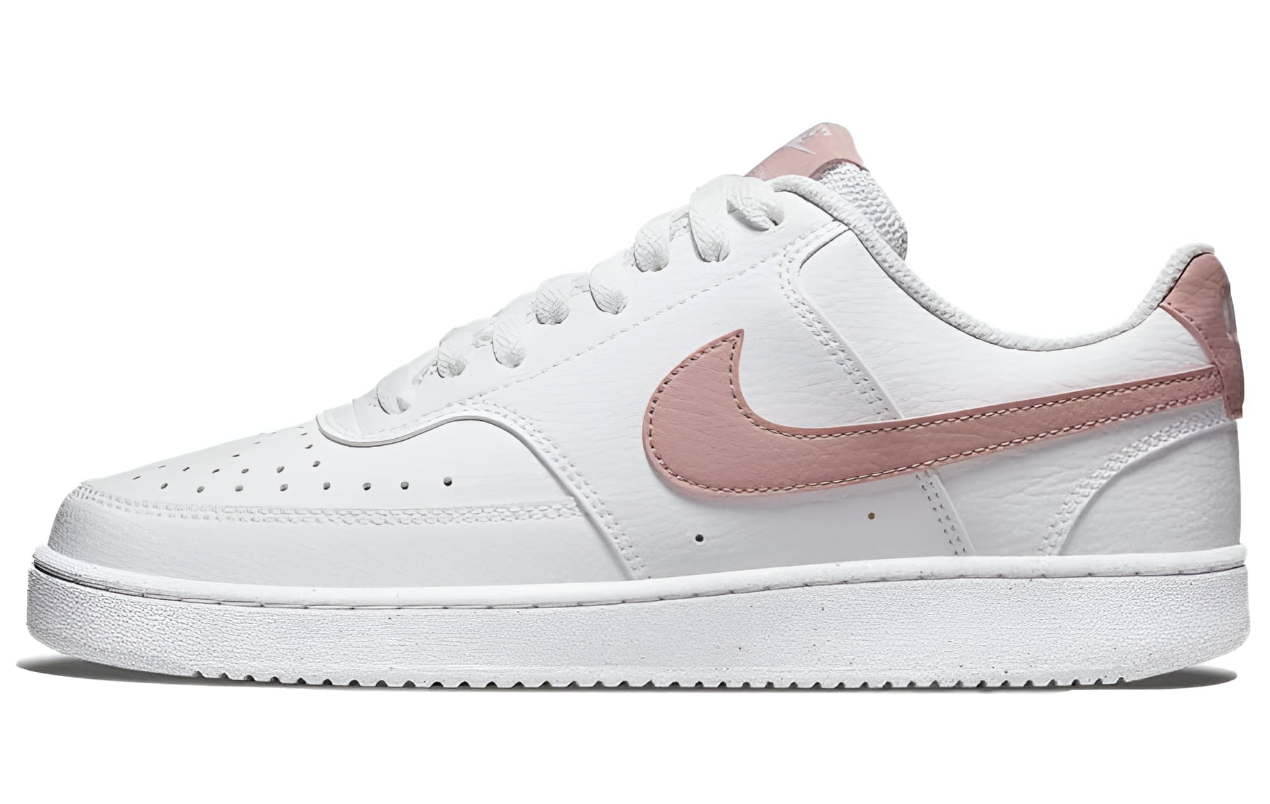 Nike Court Vision Low Next Nature Womens Shoes Size 7.5, Color: White/Pink Oxford
