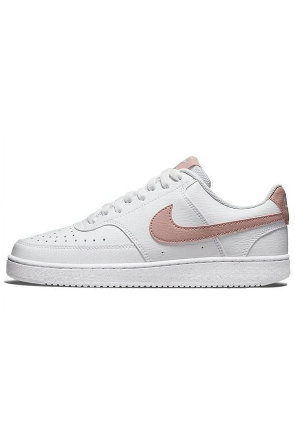 Women's Low-Top Sneakers, White Pink Oxford, 9.5