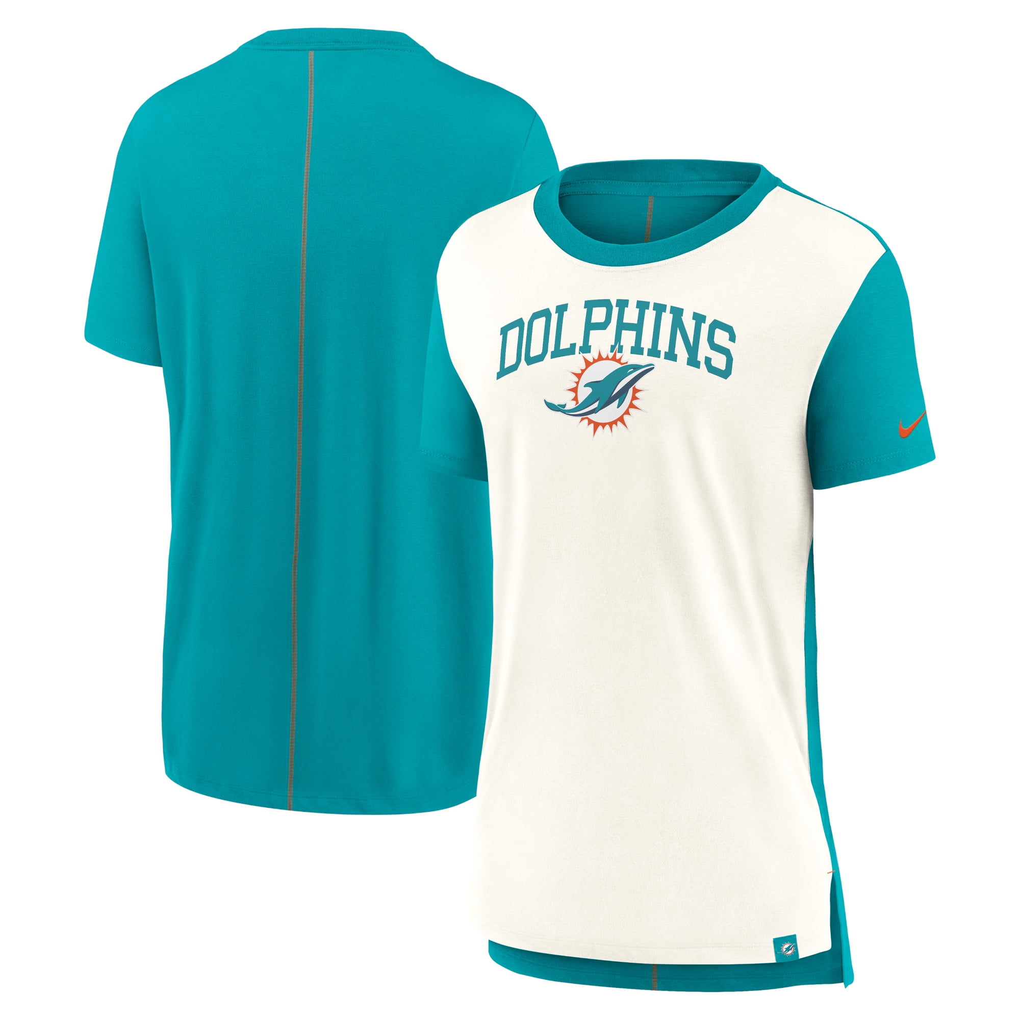 売れ筋商品|||ナイキ カットソー トップス レディース Women's White/Orange Miami Dolphins Rewind Ringer T-Shirt White, Orange Women's Nike White/Orange Miami Dolphins Rewind Ringer T-Shirt