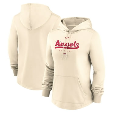 Women's Nike  Cream Los Angeles Angels City Connect Pregame Performance Pullover Hoodie