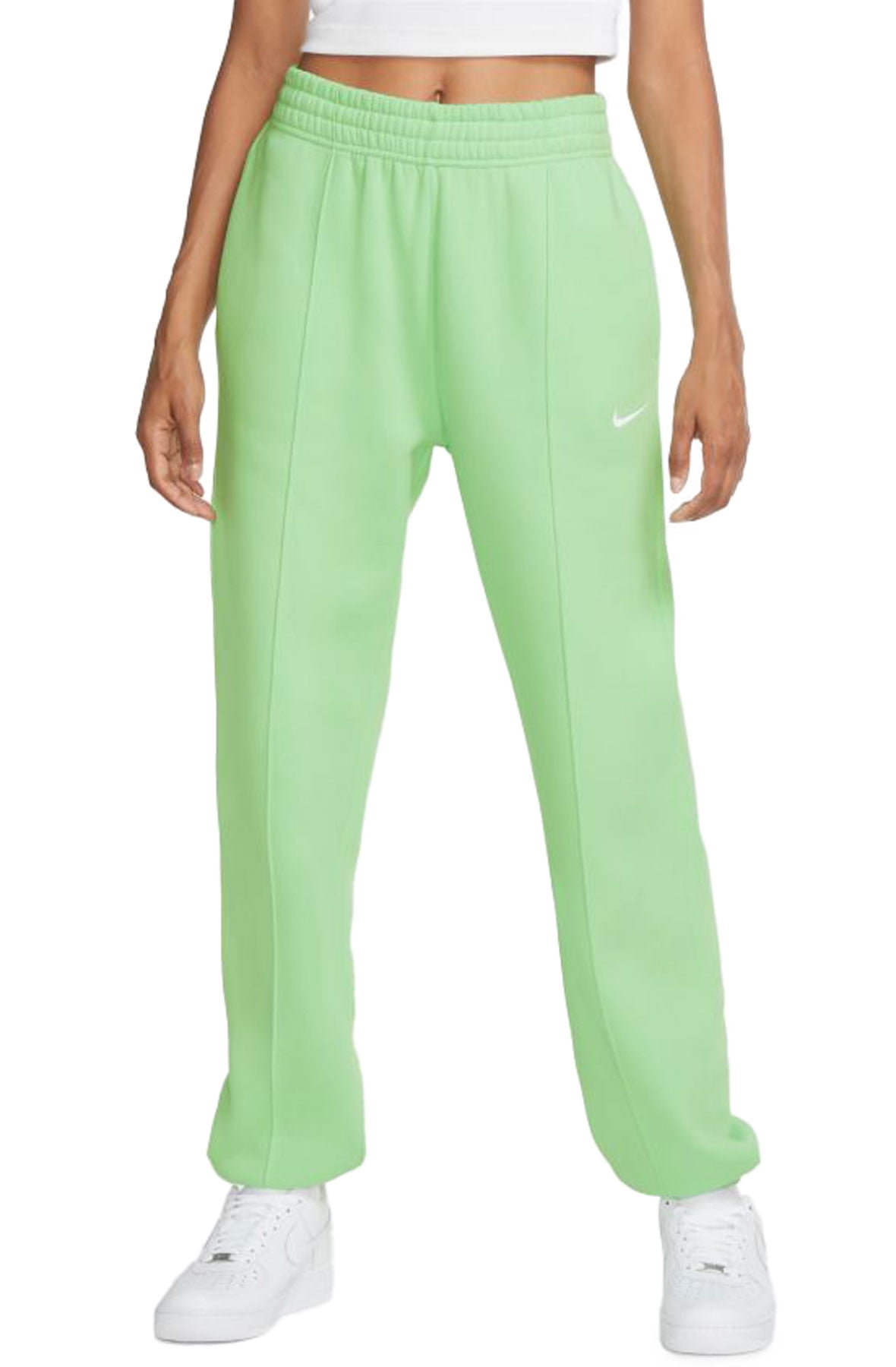 Women s Nike Cucumber Calm White Essential Fleece Pants L Walmart