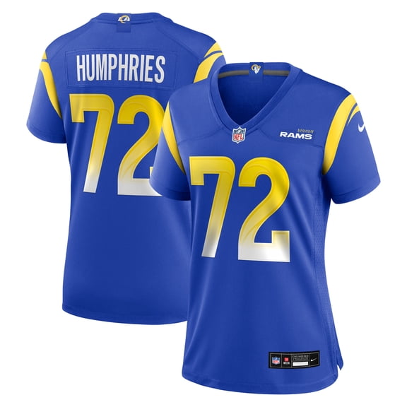 Women's Nike D.J. Humphries  Royal Los Angeles Rams Team Game Jersey