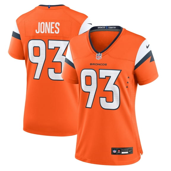 Women's Nike D.J. Jones Orange Denver Broncos Team Game Jersey