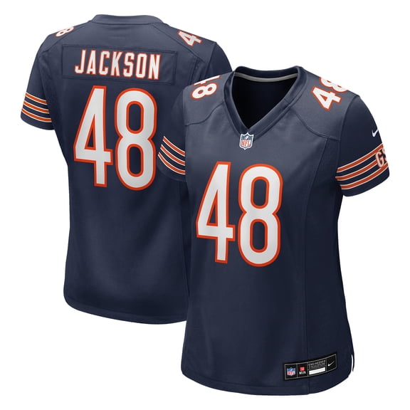 Women's Nike D'Marco Jackson Navy Chicago Bears Team Game Jersey