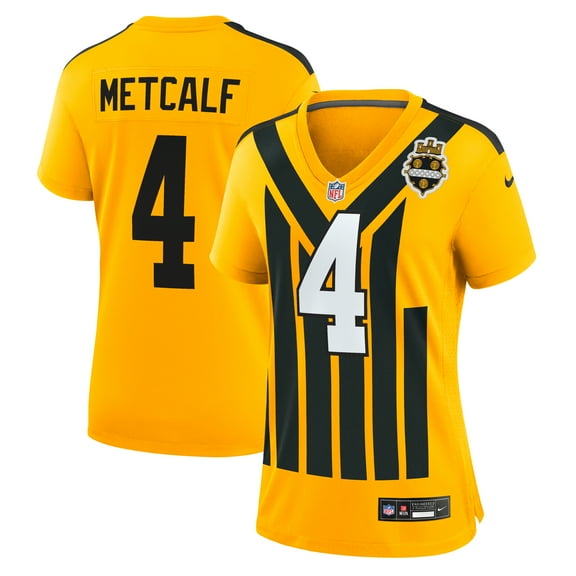 Women's Nike DK Metcalf Gold Pittsburgh Steelers Alternate 1933 Throwback Game Jersey