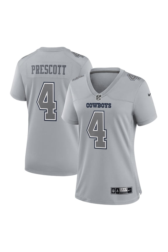 Women's Nike Dak Prescott Gray Dallas Cowboys Atmosphere Fashion Game Jersey