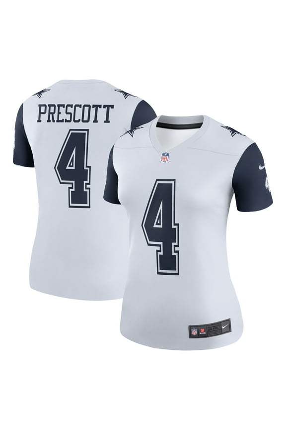 Women's Nike Dak Prescott White Dallas Cowboys Legend Player Performance Top