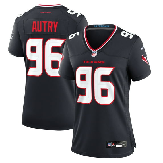 Women's Nike Denico Autry Navy Houston Texans Team Game Jersey