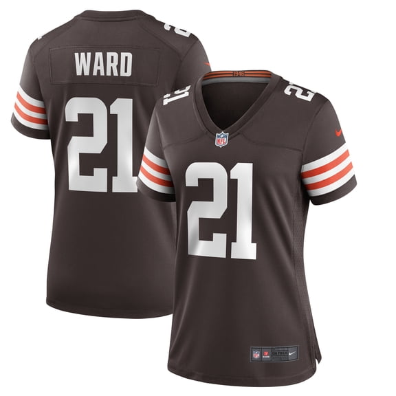 Women's Nike Denzel Ward Brown Cleveland Browns Player Game Jersey