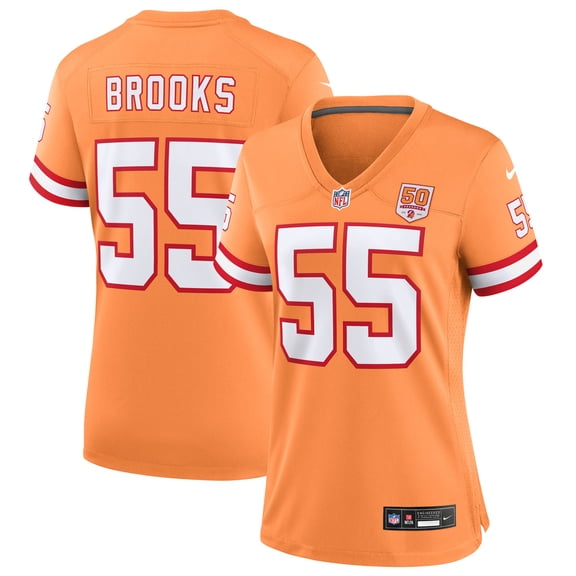 Women's Nike Derrick Brooks Creamsicle  Tampa Bay Buccaneers 50th Season Game Jersey