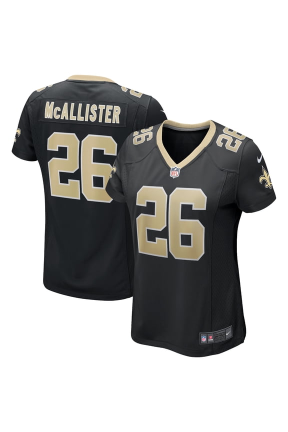 Women's Nike Deuce McAllister Black New Orleans Saints Game Retired Player Jersey