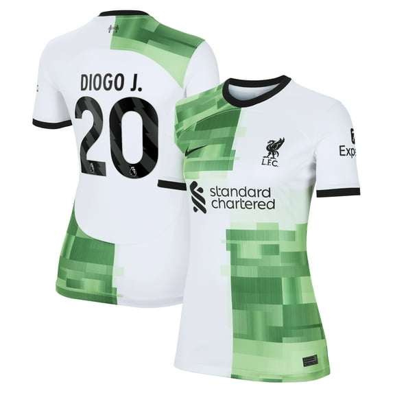 Women's Nike Diogo Jota White Liverpool 2023/24 Away Replica Player Jersey
