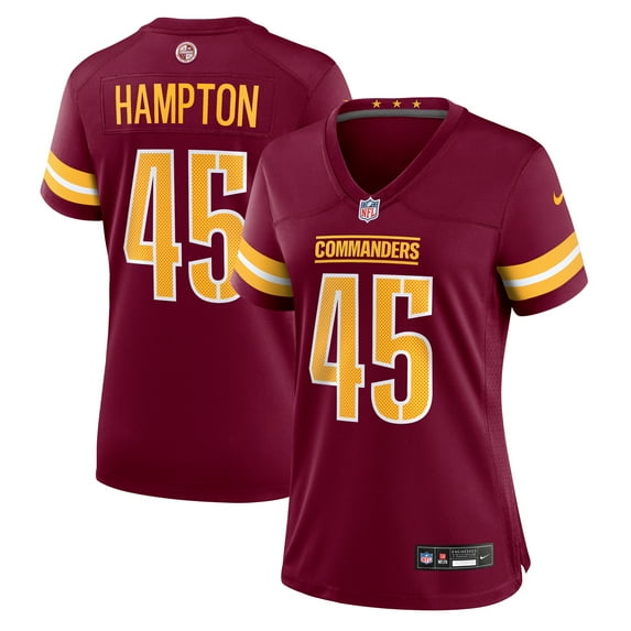 Women's Nike Dominique Hampton Burgundy Washington Commanders Team Game Jersey