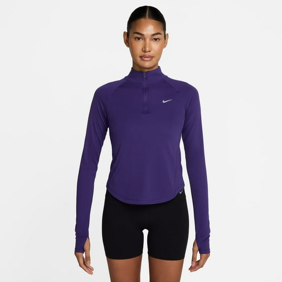 Women's Nike Dri-FIT 1/2-Zip Running Top Color: Court Purple Size: MEDIUM