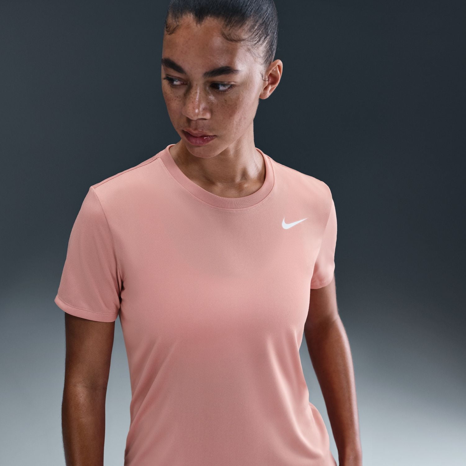 Women's Nike Dri-FIT Tee Color: Rust Pink Size: MEDIUM
