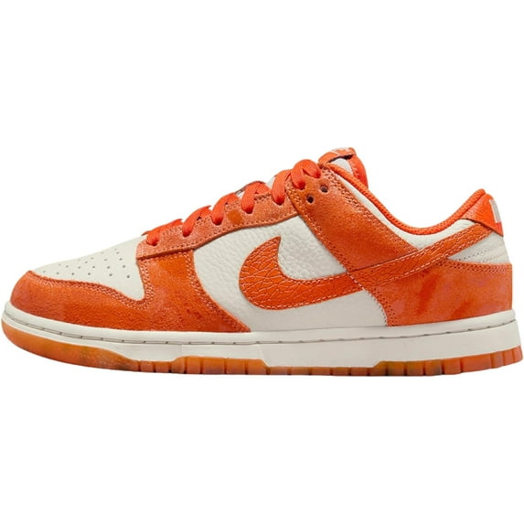 Women's Nike Dunk Low "Cracked Orange" Light Bone/Safety Orange (FN7773 001) - 11.5