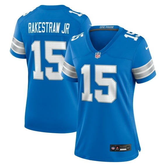 Women's Nike Ennis Rakestraw Jr. Blue Detroit Lions Team Game Jersey