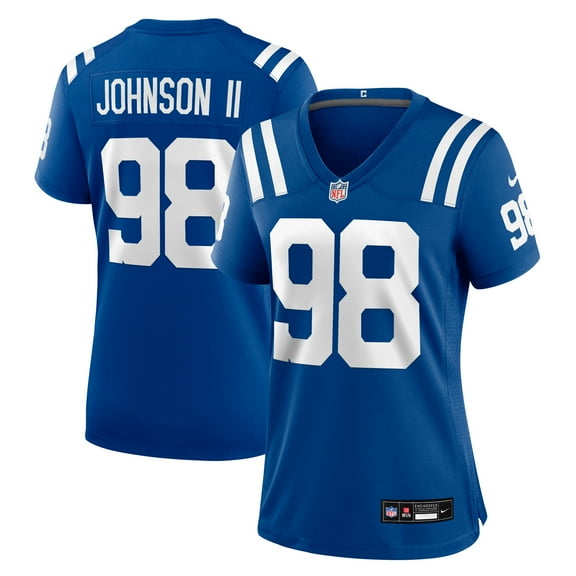 Women's Nike Eric Johnson II  Royal Indianapolis Colts Team Game Jersey