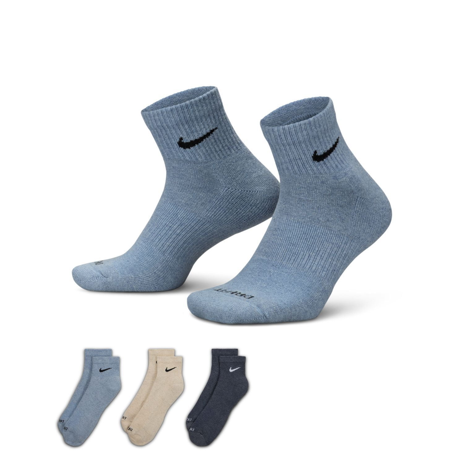 nike womens women's nike everyday cushion ankle 3 pair