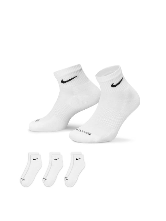 Everyday Plus Cushioned Ankle Socks White Dri-FIT Size M (SX6890-100)