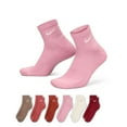 thumbnail image 1 of Women's Nike Everyday Plus Cushioned Training Ankle Socks, 6-pair Pack Color: Elemental Pink Multi Size: Medium, 1 of 2