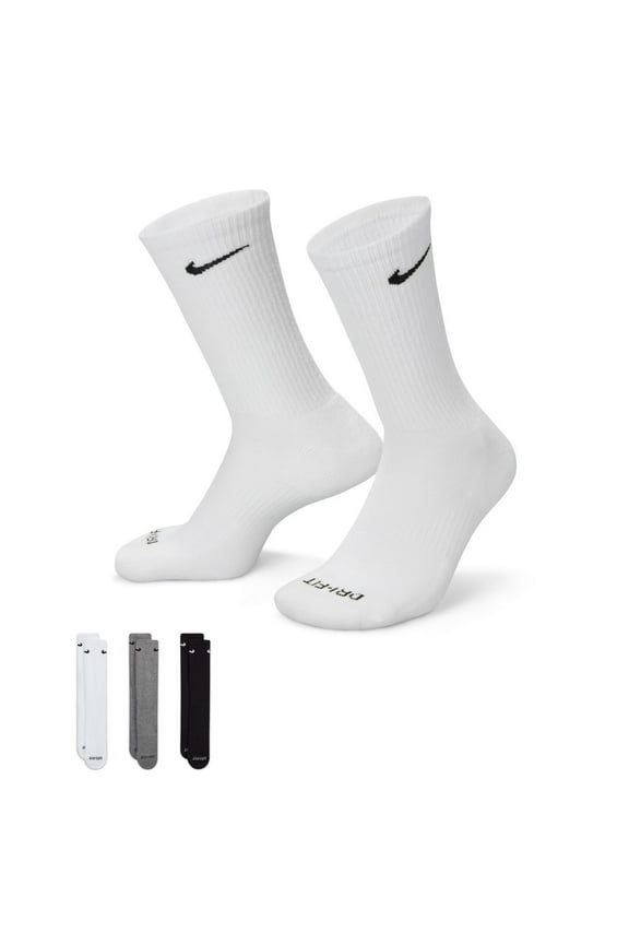Women's Nike Everyday Plus Cushioned Training Crew Socks 3-Pack Color: Whitemulti Size: M