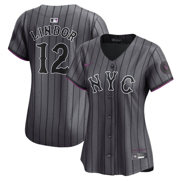 Women's Nike Francisco Lindor Gray New York Mets City Connect Limited Jersey
