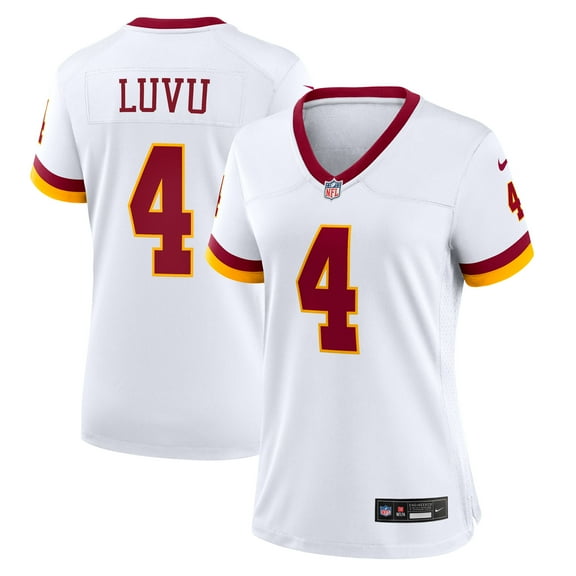 Women's Nike Frankie Luvu White Washington Commanders Game Super Bowl Era Jersey